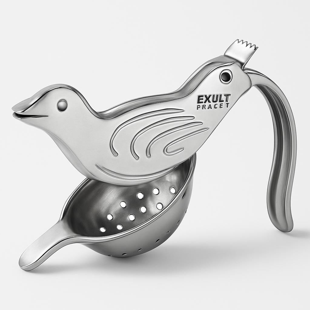 Bird-Shaped Stainless Steel Lemon Press - Eco-Friendly Manual Citrus Juicer