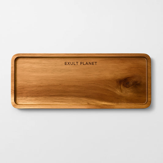 Eco-Friendly Natural Wood Tray - Sustainable Rectangular Serving Solution