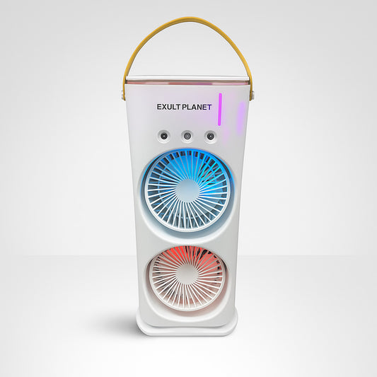 Eco-Friendly Double Headed Fan with Night Light