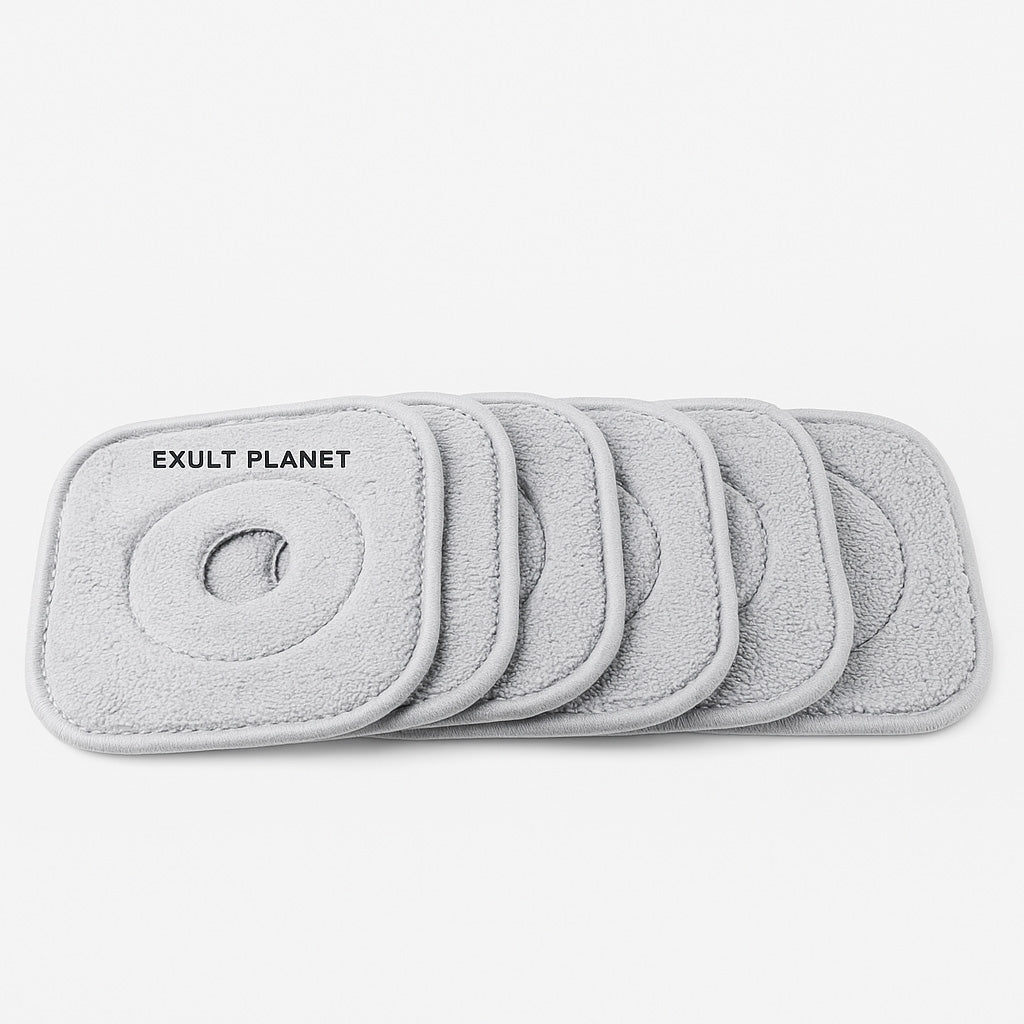 Reusable Gray Microfiber Mop Pads - Eco-Friendly Cleaning Solution