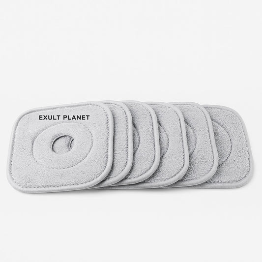 Reusable Gray Microfiber Mop Pads - Eco-Friendly Cleaning Solution