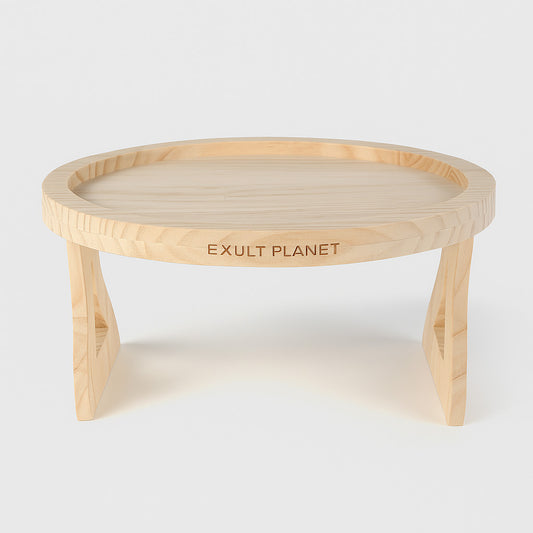 Eco-Friendly Bamboo Sofa Arm Tray - Natural Wood