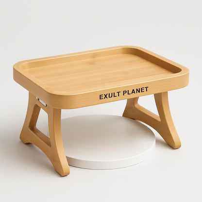 Bamboo Sofa Armrest Tray Table - Eco-Friendly, Durable, Multi-Use