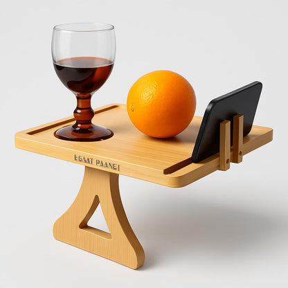 Bamboo Sofa Armrest Tray Table - Eco-Friendly, Durable, Multi-Use