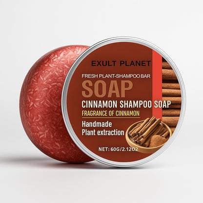 Cinnamon Shampoo Soap Bar - Eco-Friendly, Plastic-Free Hair Care
