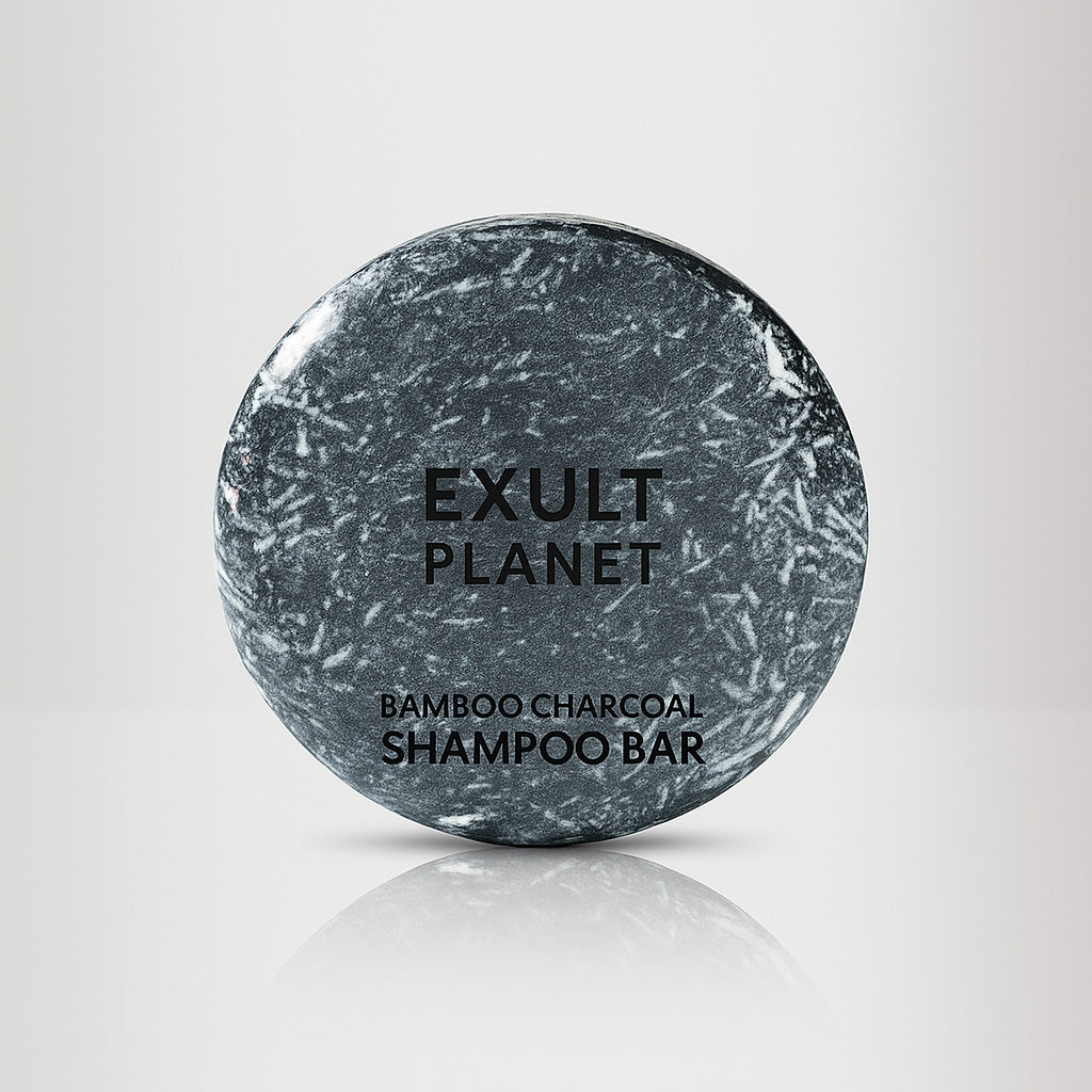 Organic Bamboo Charcoal Shampoo Bar - Plastic-Free, Vegan, Handmade