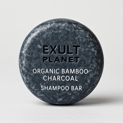 Organic Bamboo Charcoal Shampoo Bar - Plastic-Free, Vegan, Handmade