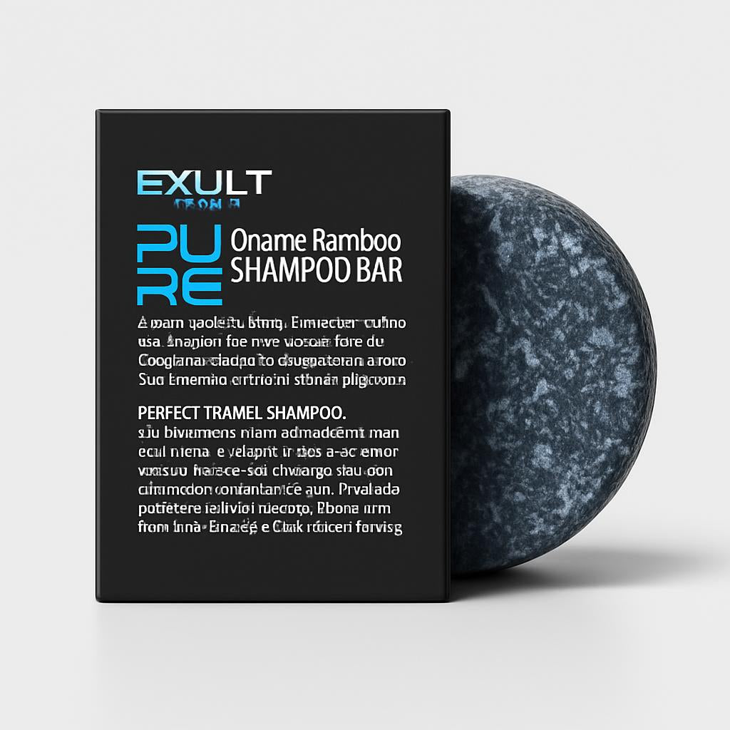 Organic Bamboo Charcoal Shampoo Bar - Plastic-Free, Vegan, Handmade