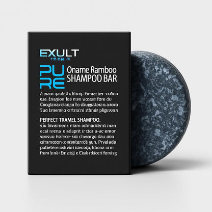 Organic Bamboo Charcoal Shampoo Bar - Plastic-Free, Vegan, Handmade