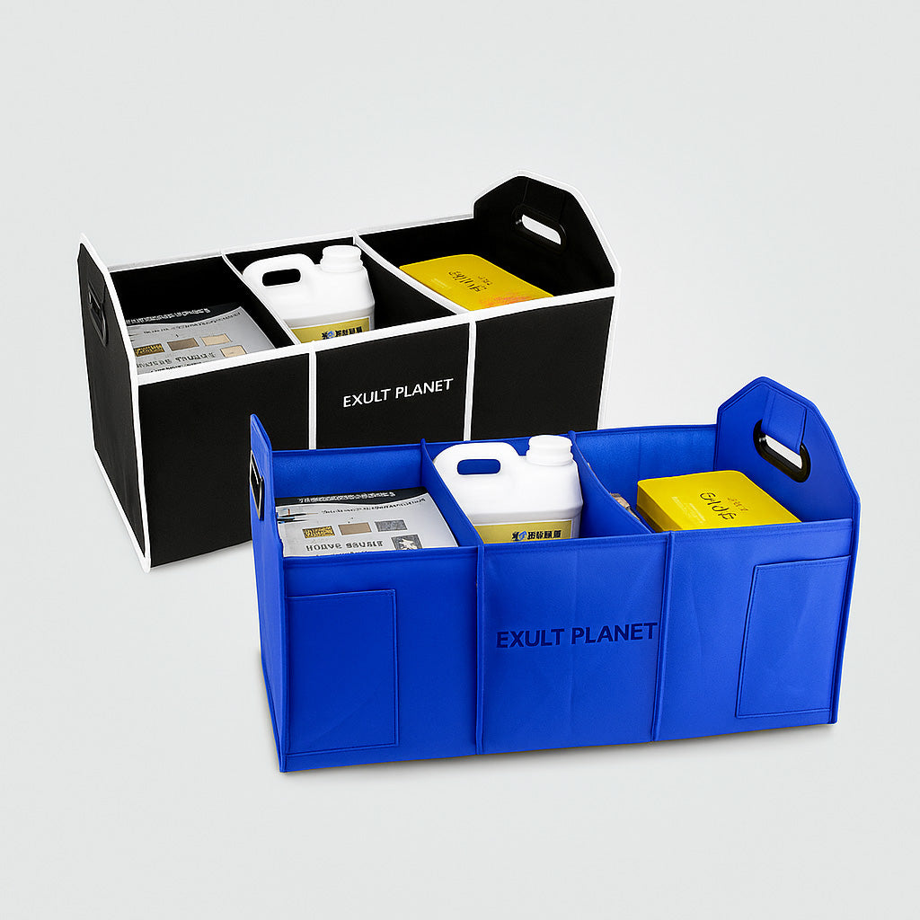 Eco-Friendly Multi-Compartment Car Trunk Organizer for Sustainable Storage