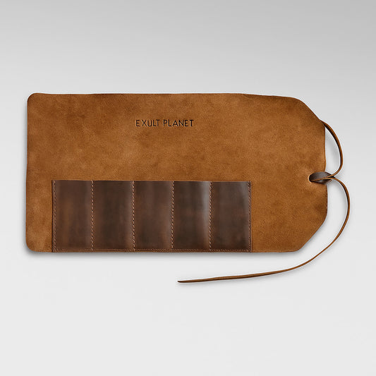 Eco-Friendly Leather Tool Roll Organizer