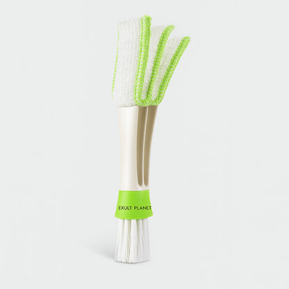 Eco-Friendly Dual-Ended Cleaning Brush and Microfiber Duster for Household Dusting