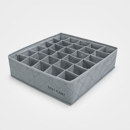 Eco-Friendly Bamboo Charcoal Storage Box with 30 Grids