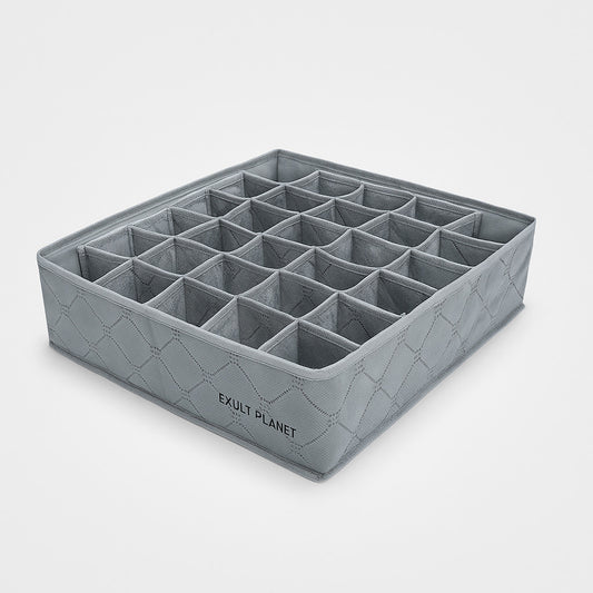 Eco-Friendly Bamboo Charcoal Storage Box with 30 Grids
