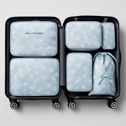 Eco-Friendly Light Blue Clothes Organizer Bag Set