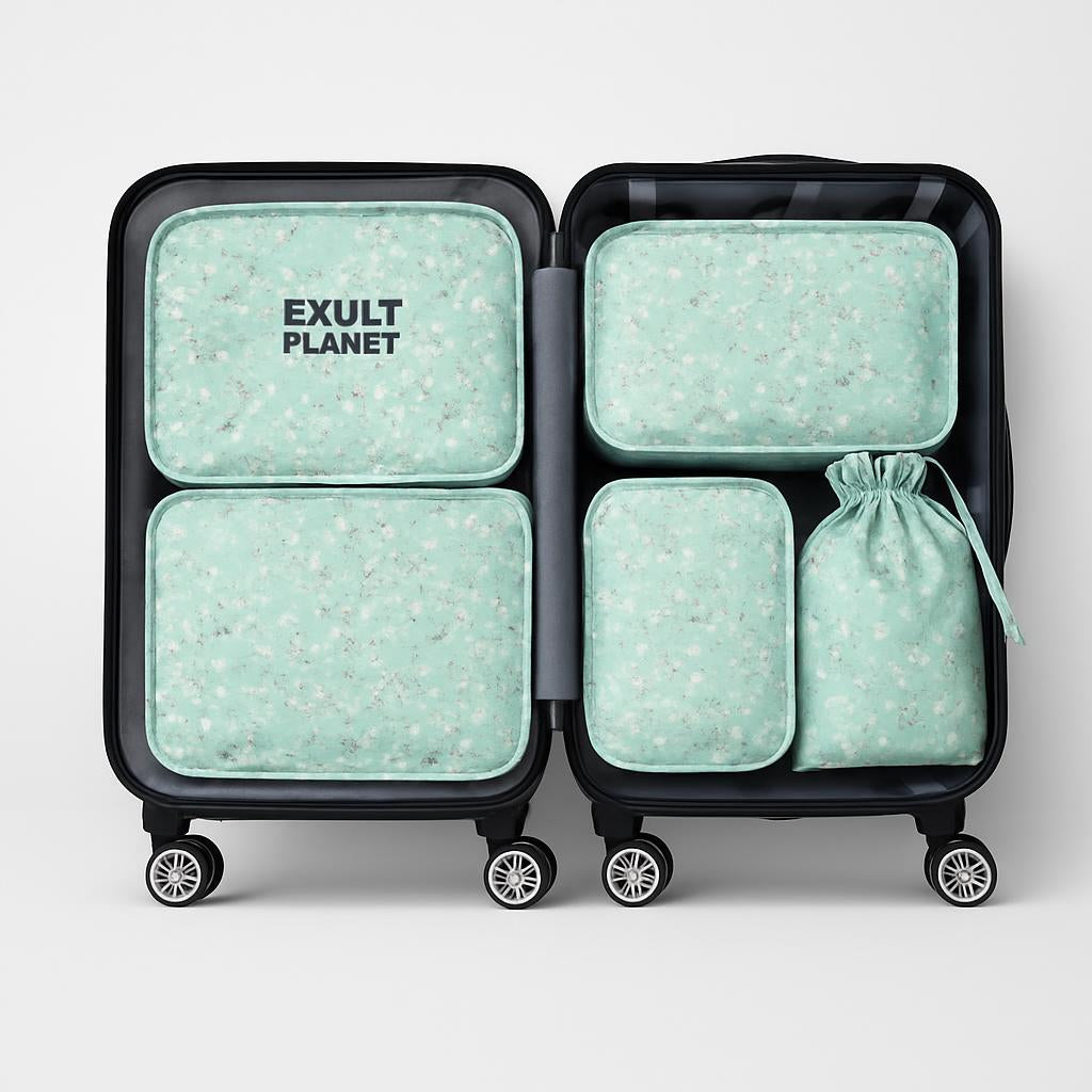 Eco-Friendly Light Blue Clothes Organizer Bag Set