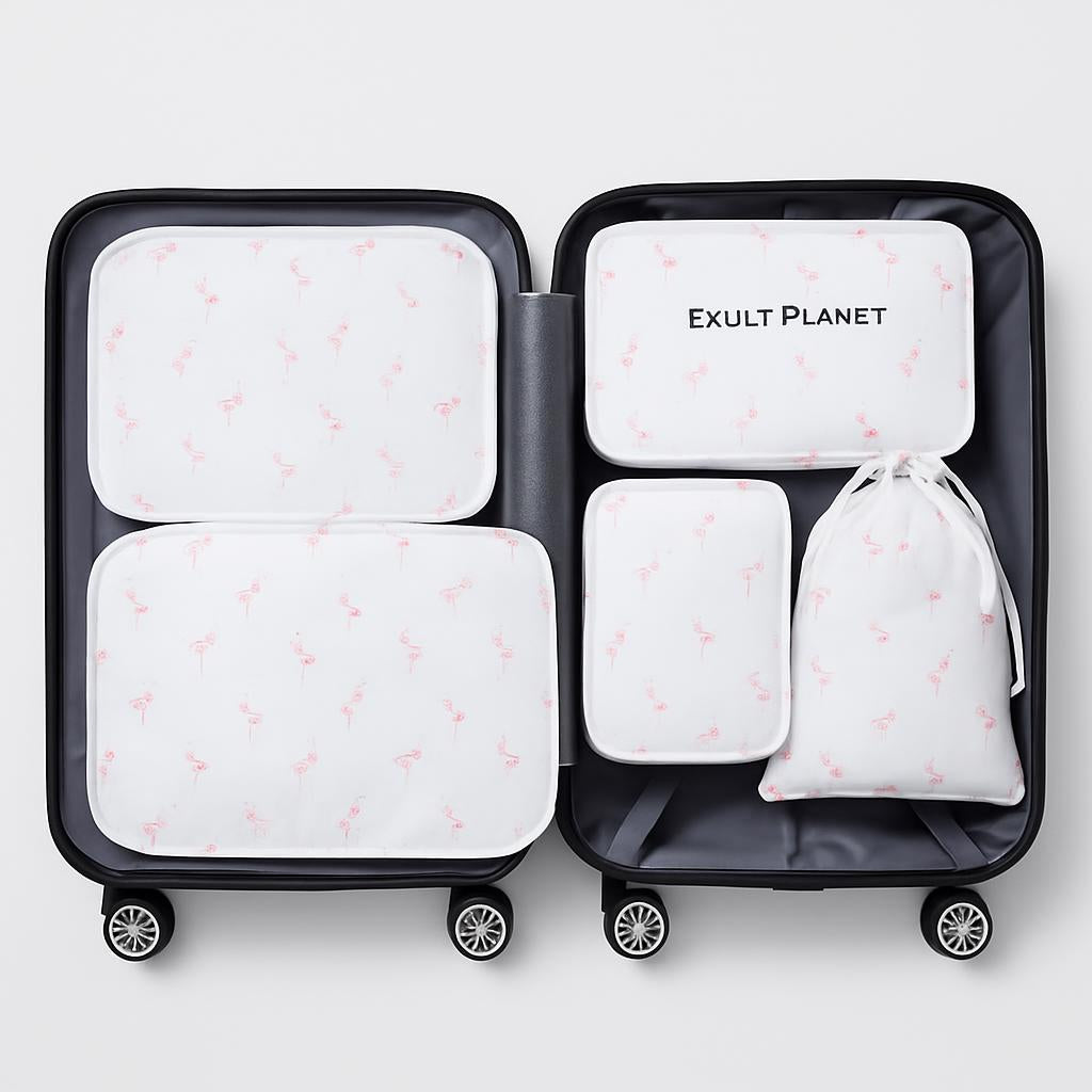 Eco-Friendly Light Blue Clothes Organizer Bag Set