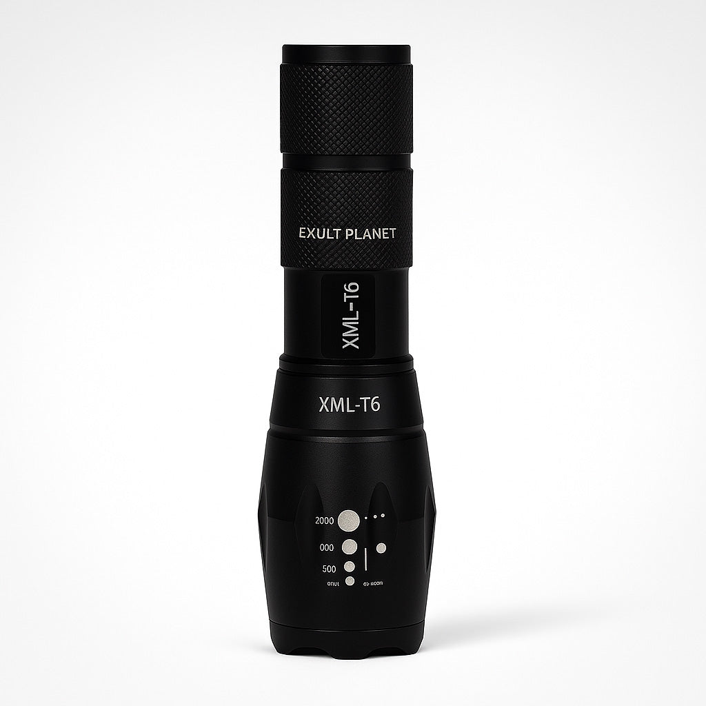 Eco-Friendly Outdoor Flashlight with Dual Power Options