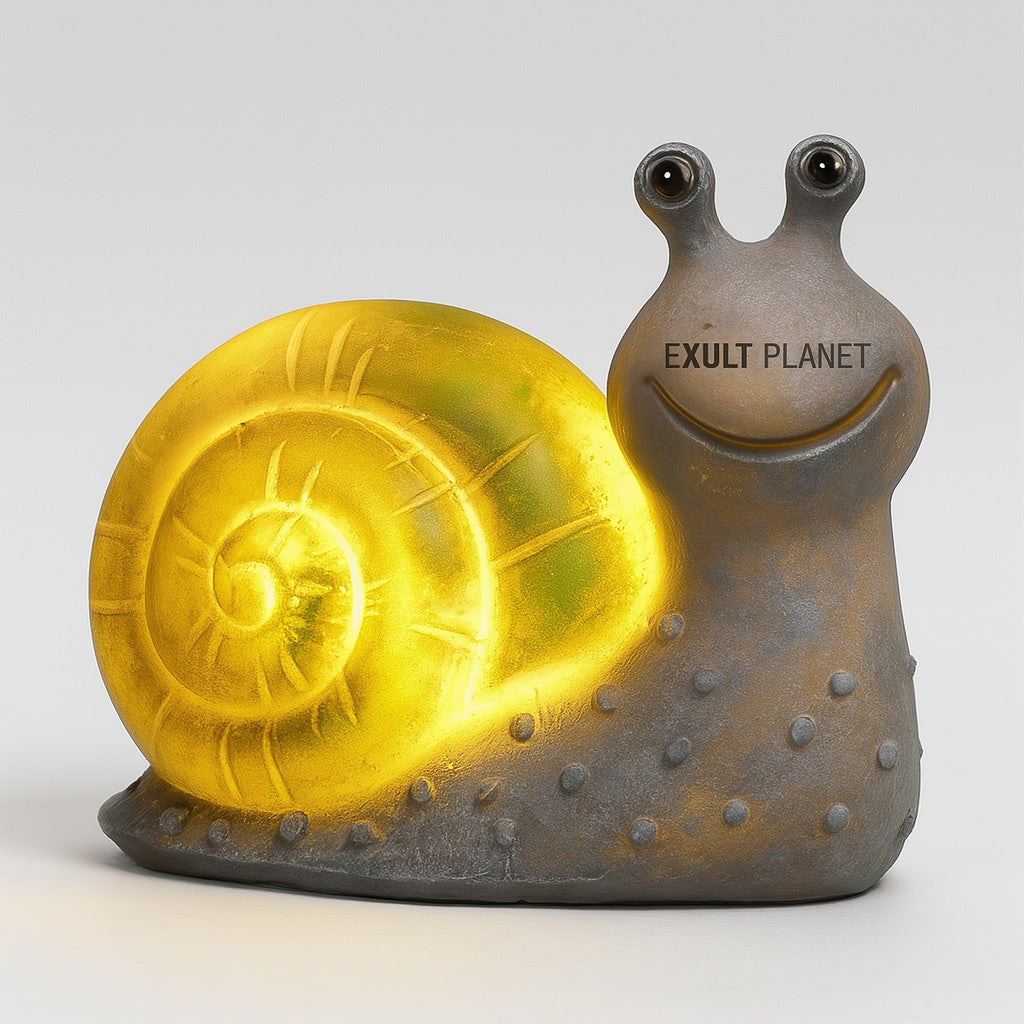 Solar-Powered Snail Garden Light - Eco-Friendly Outdoor Décor
