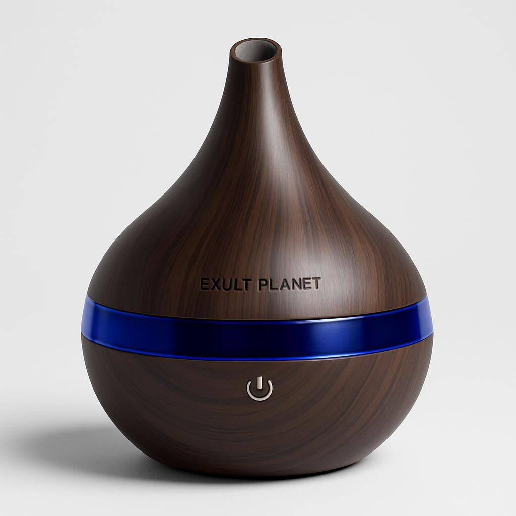 Ultrasonic Teardrop Essential Oil Diffuser with Wood Grain Finish
