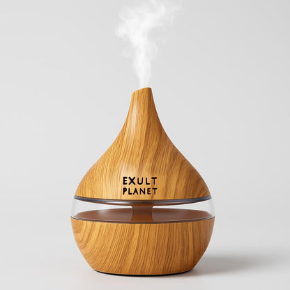 Ultrasonic Teardrop Essential Oil Diffuser with Wood Grain Finish