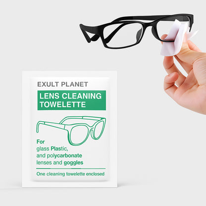 Biodegradable Lens Cleaning Towelettes - Eco-Friendly, Plastic-Free Wipes