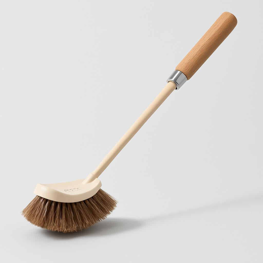 Eco-Friendly Wooden Toilet Brush with Natural Bristles