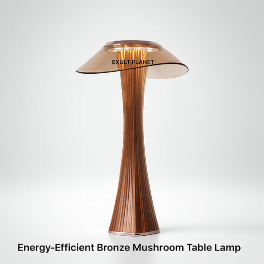 Eco-Friendly Bronze Mushroom Table Lamp for Sustainable Lighting