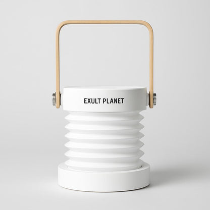 Eco-Friendly Portable Lantern with Wooden Accents