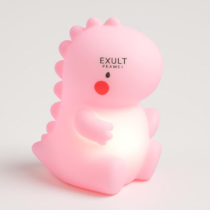 Pink Dinosaur LED Night Light for Kids
