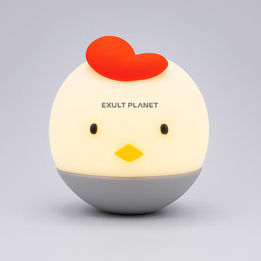 Chick-shaped LED night light, portable and eco-friendly