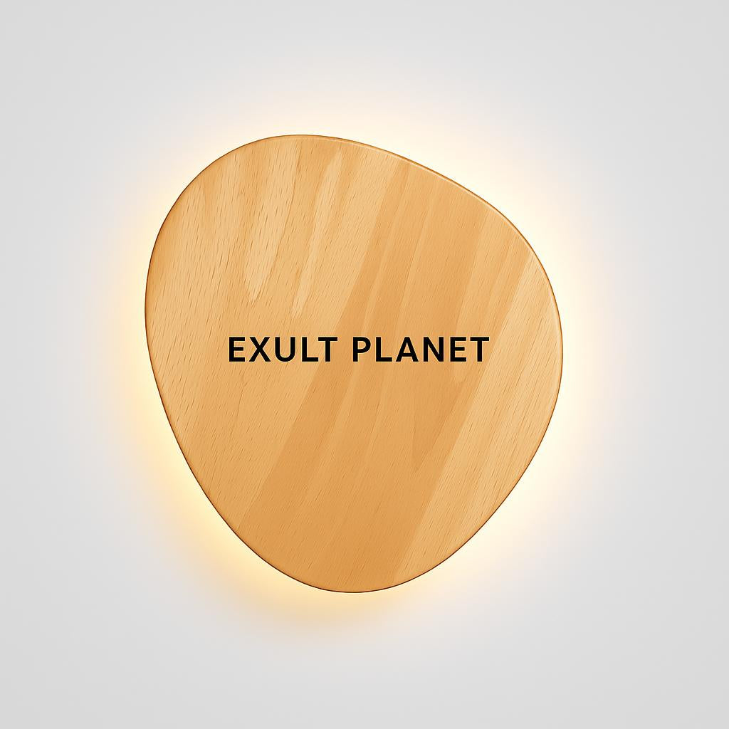 Eco-Friendly Wall-Mounted LED Log Art Lamp for Sustainable Home Décor