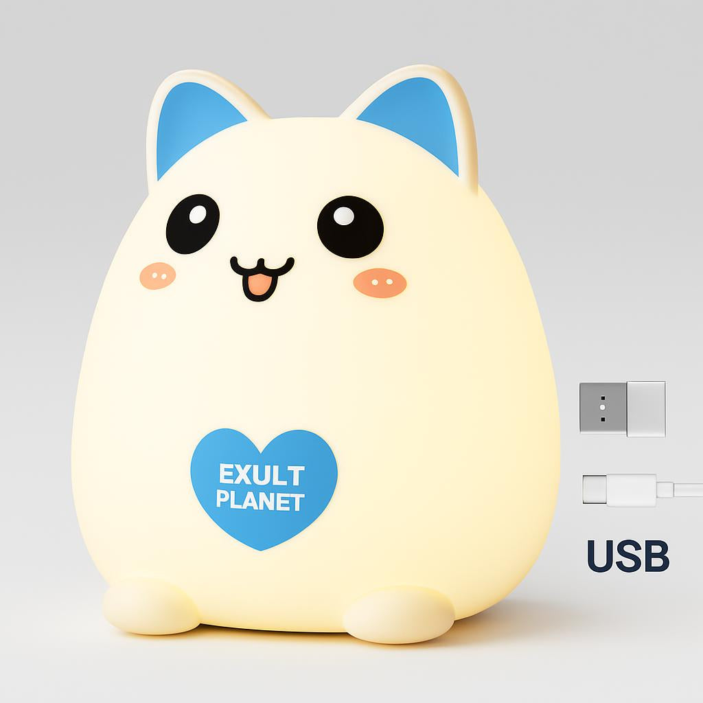 Cat-Shaped Eco-Friendly Rechargeable Night Light