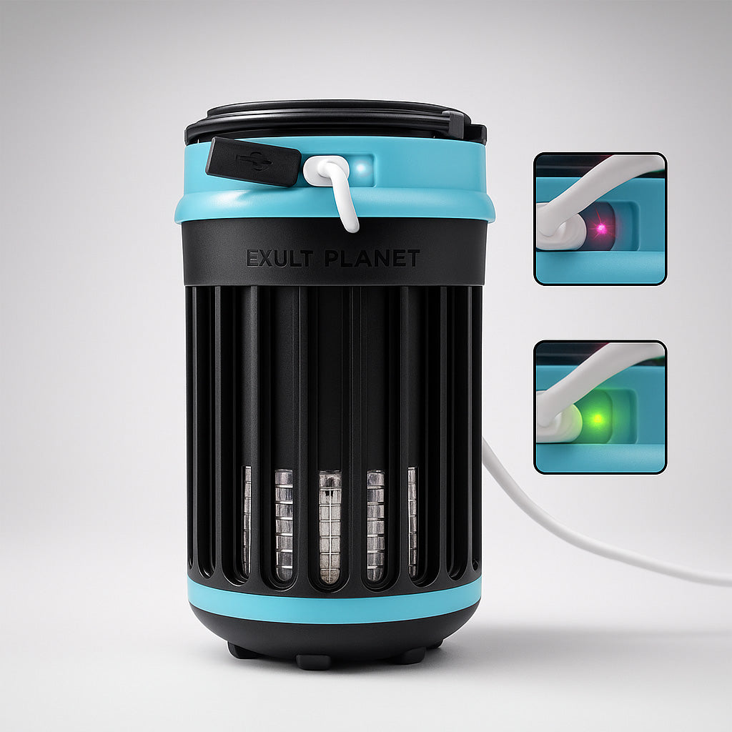 Solar-Powered LED Mosquito Killer Trap for Eco-Friendly Insect Control