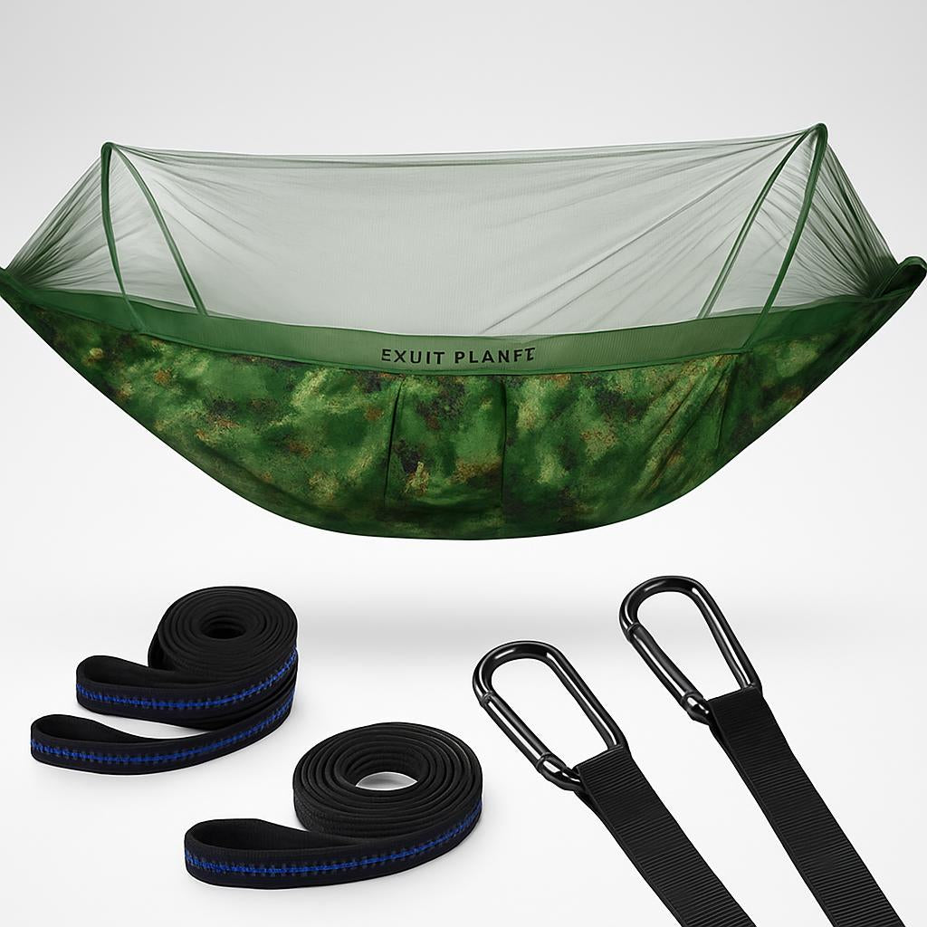 Eco-Friendly Quick-Open Hammock with Mosquito Net