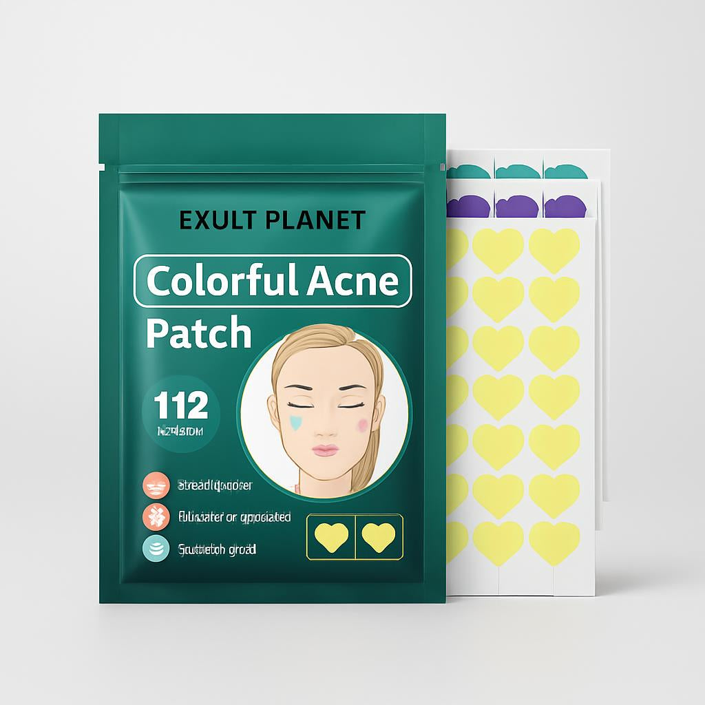 Heart-Shaped Colorful Acne Patches for Clear Skin