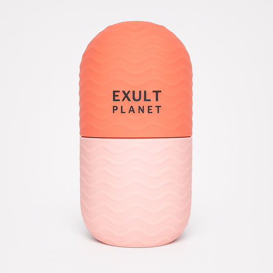 Pink Silicone Facial Ice Roller for Puffiness Reduction