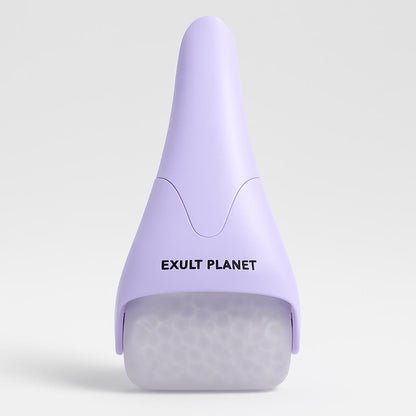 Pink Ergonomic Facial Ice Roller for Skincare and Wellness