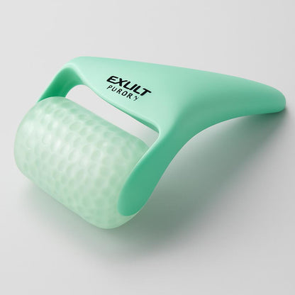 Pink Ergonomic Facial Ice Roller for Skincare and Wellness