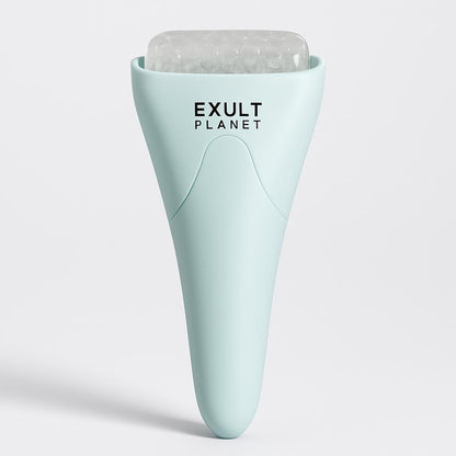 Pink Ergonomic Facial Ice Roller for Skincare and Wellness