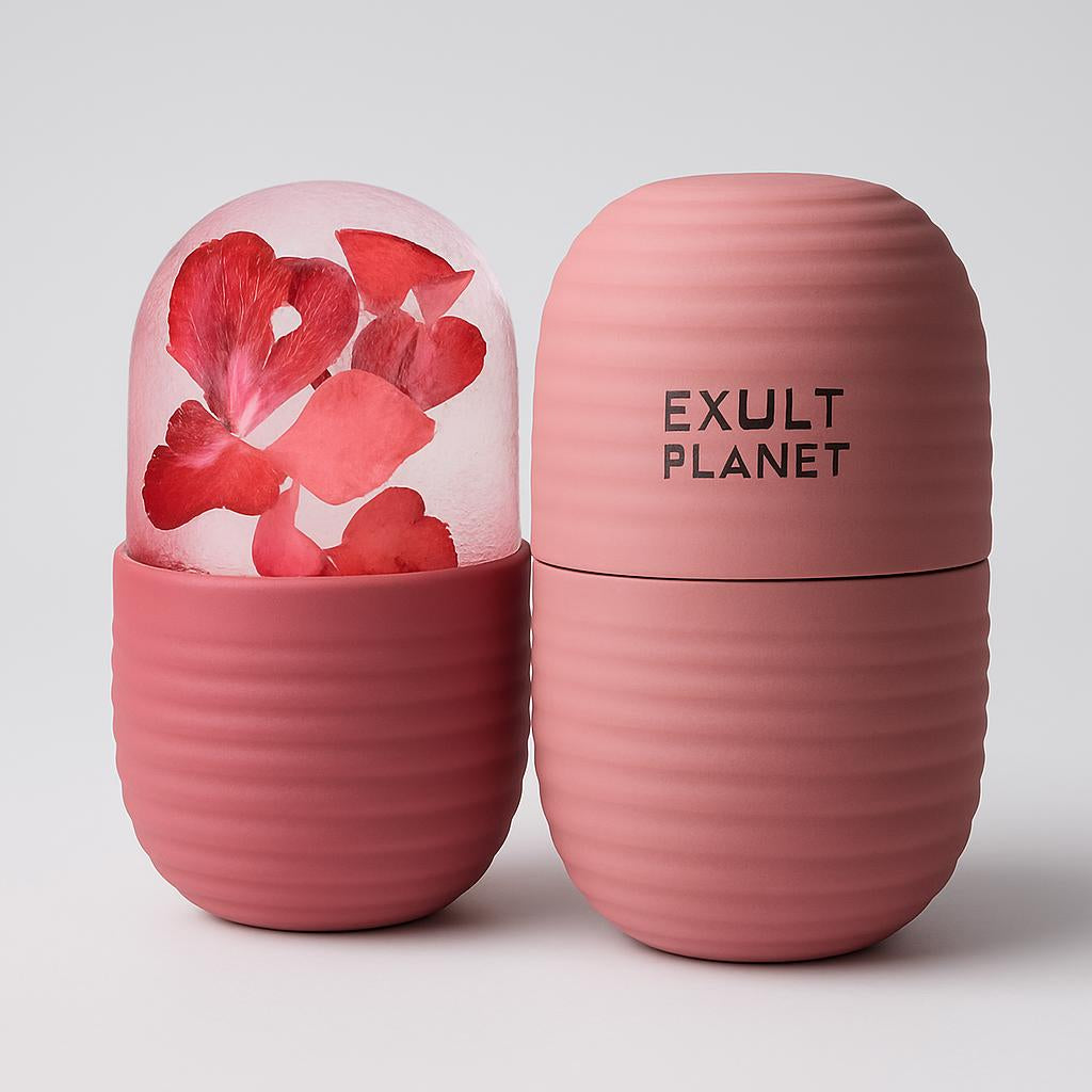 Facial Ice Cube Tray Set for Beauty Massage - Eco-Friendly Silicone