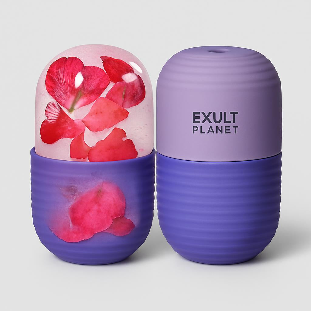 Facial Ice Cube Tray Set for Beauty Massage - Eco-Friendly Silicone