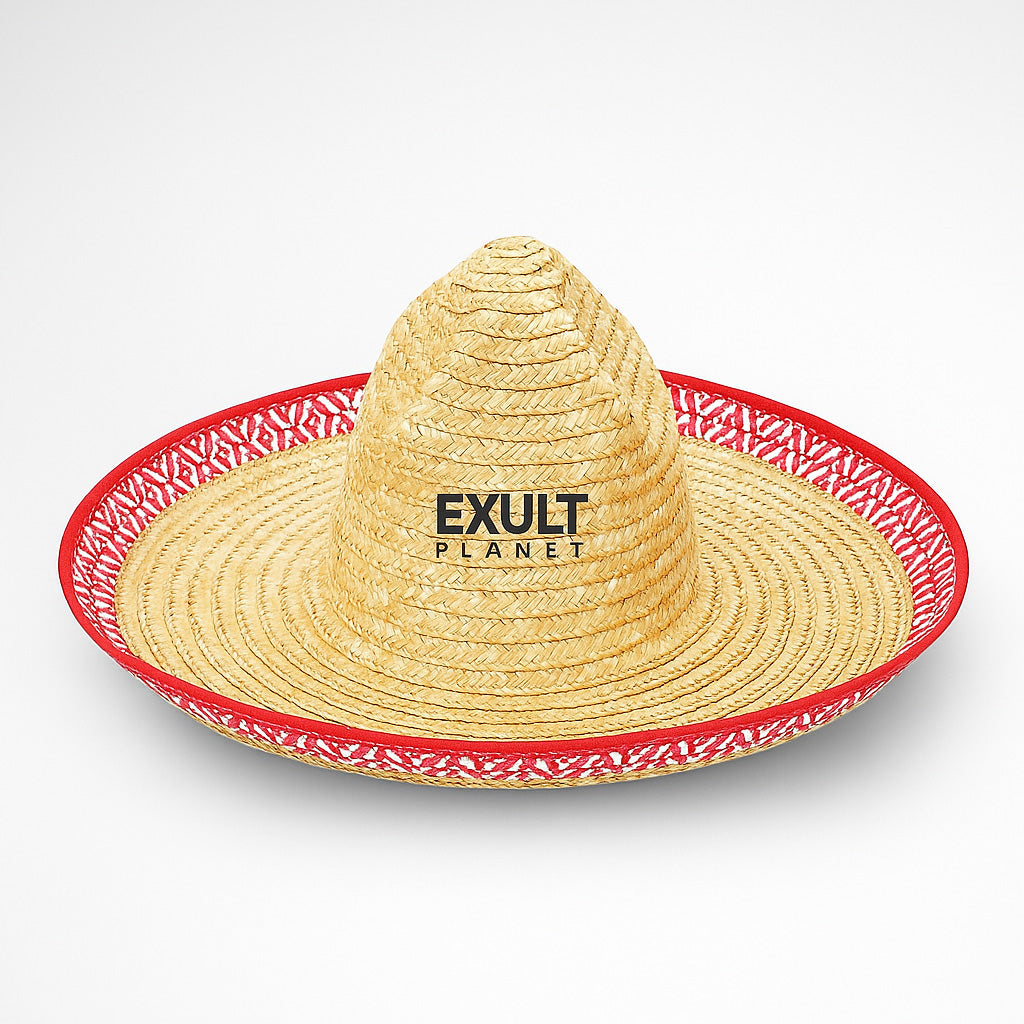 Eco-Friendly Pointed Top Straw Hat with Big Brim Frills