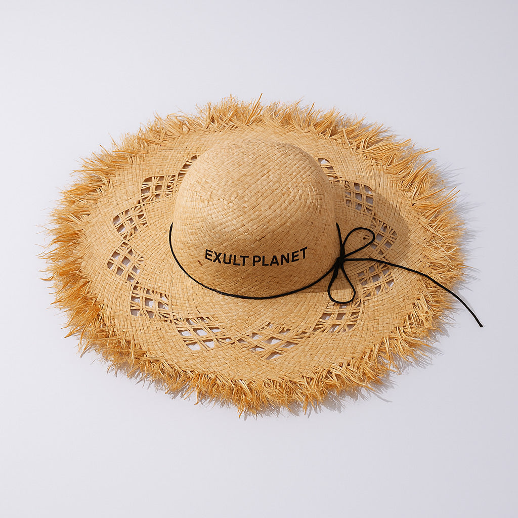Eco-Friendly Wide-Brim Straw Sun Hat for Sustainable Sun Protection