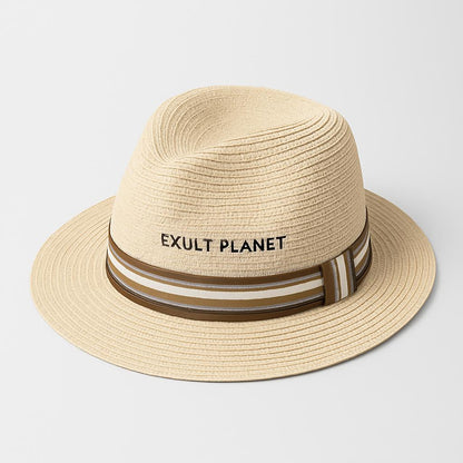 Eco-Friendly Kids Straw Fedora Hat with Black Band