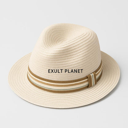 Eco-Friendly Kids Straw Fedora Hat with Black Band