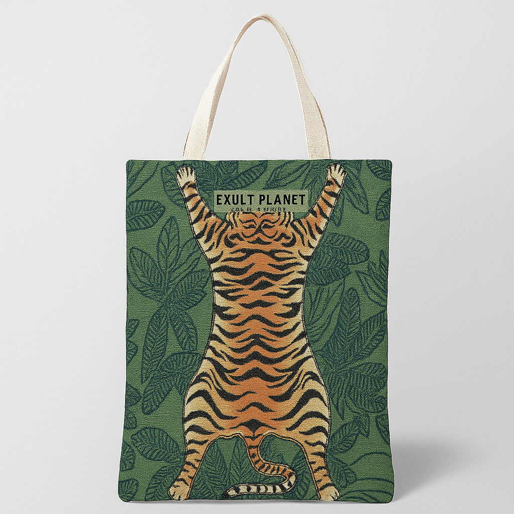 Eco-Friendly Jacquard Heart Art Tote Bag