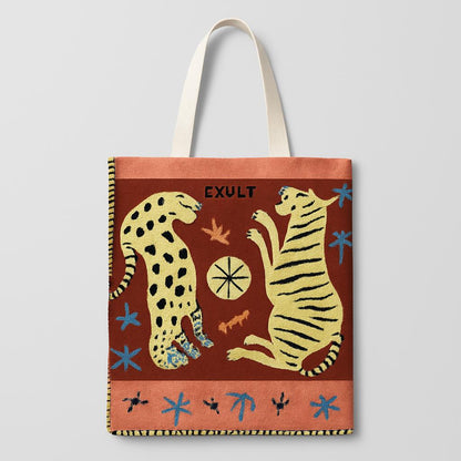 Eco-Friendly Jacquard Heart Art Tote Bag