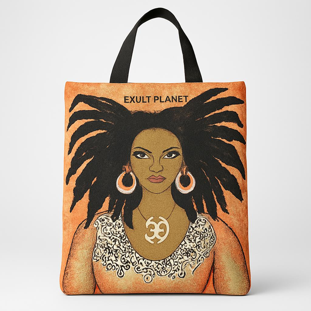 Eco-Friendly Jacquard Heart Art Tote Bag
