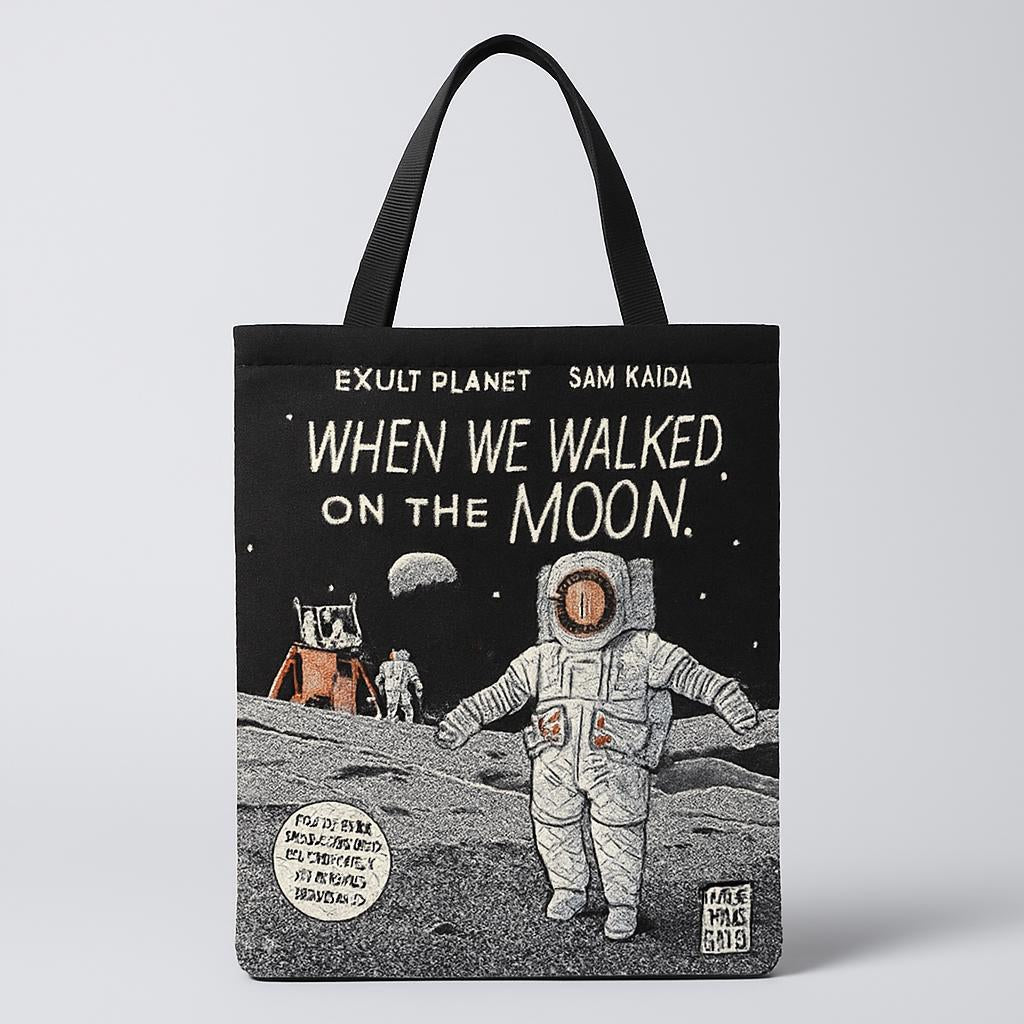 Eco-Friendly Jacquard Heart Art Tote Bag